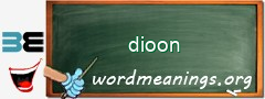 WordMeaning blackboard for dioon